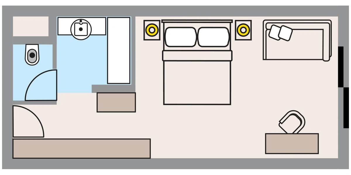 Accessible Deluxe Partial Sea and Pool View - ROOM PLAN
