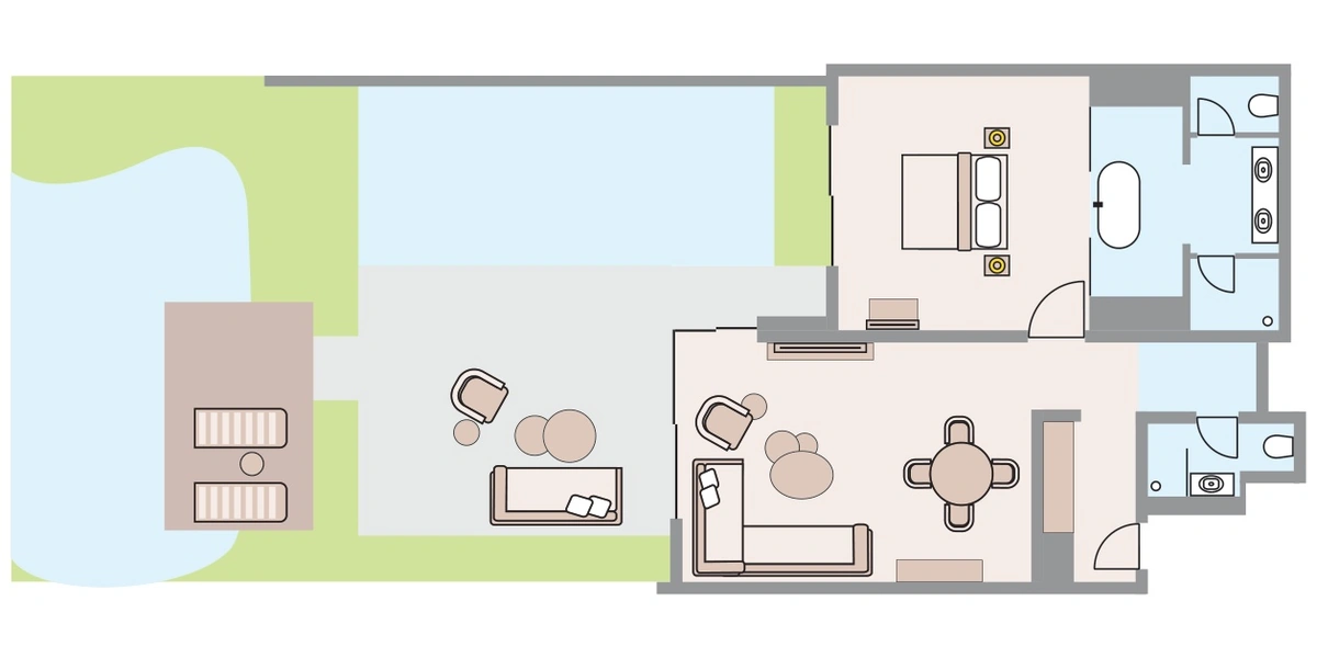 One-Bedroom Villa - ROOM PLAN