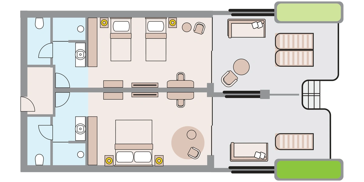 Deluxe Garden Swim-Up Room - ROOM PLAN