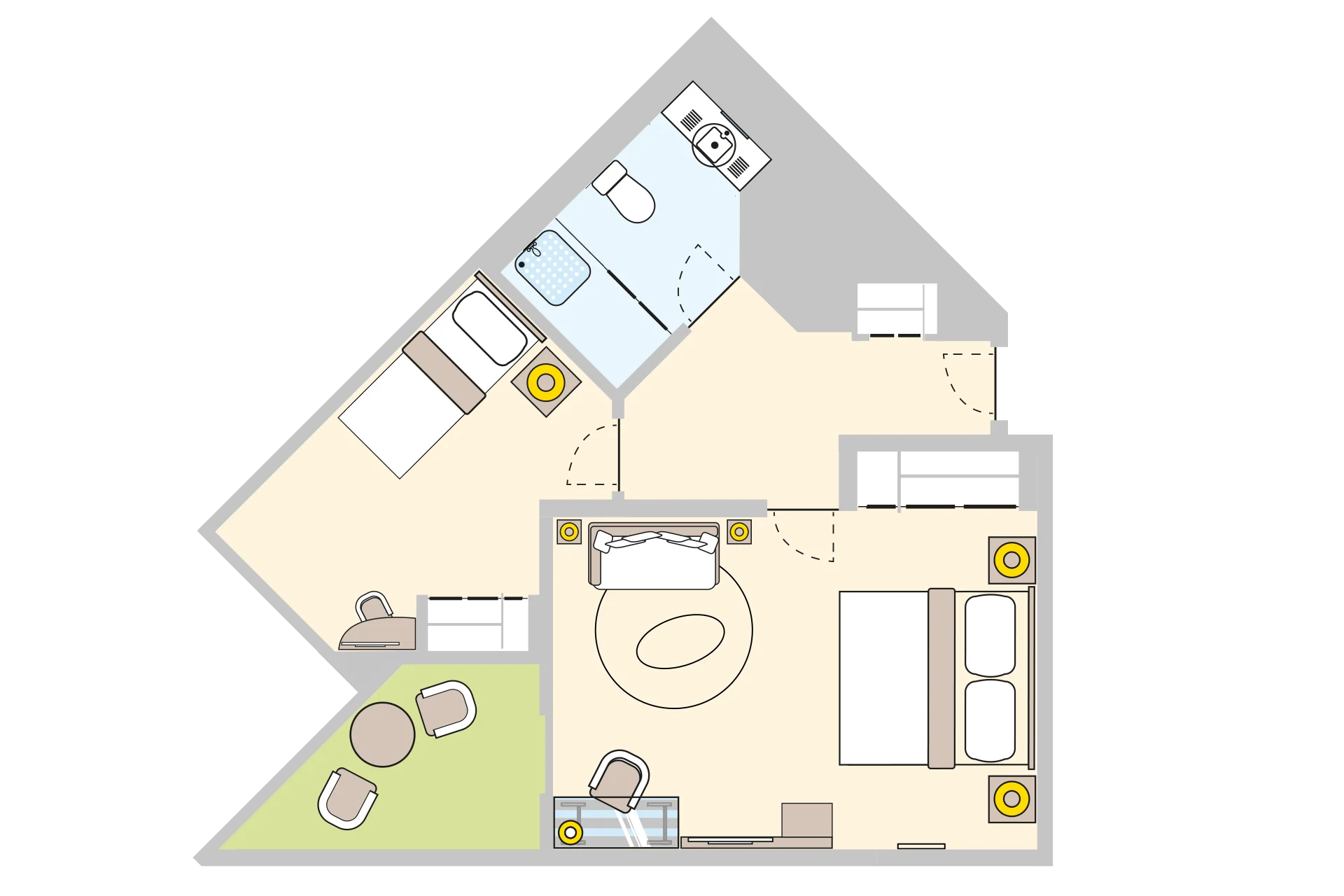 Queen Family Suite Two Bedrooms - ROOM PLAN