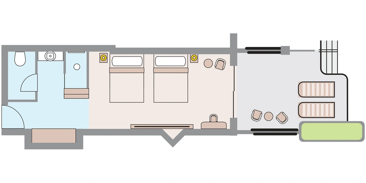 Deluxe Lagoon Swim-Up Room - ROOM PLAN