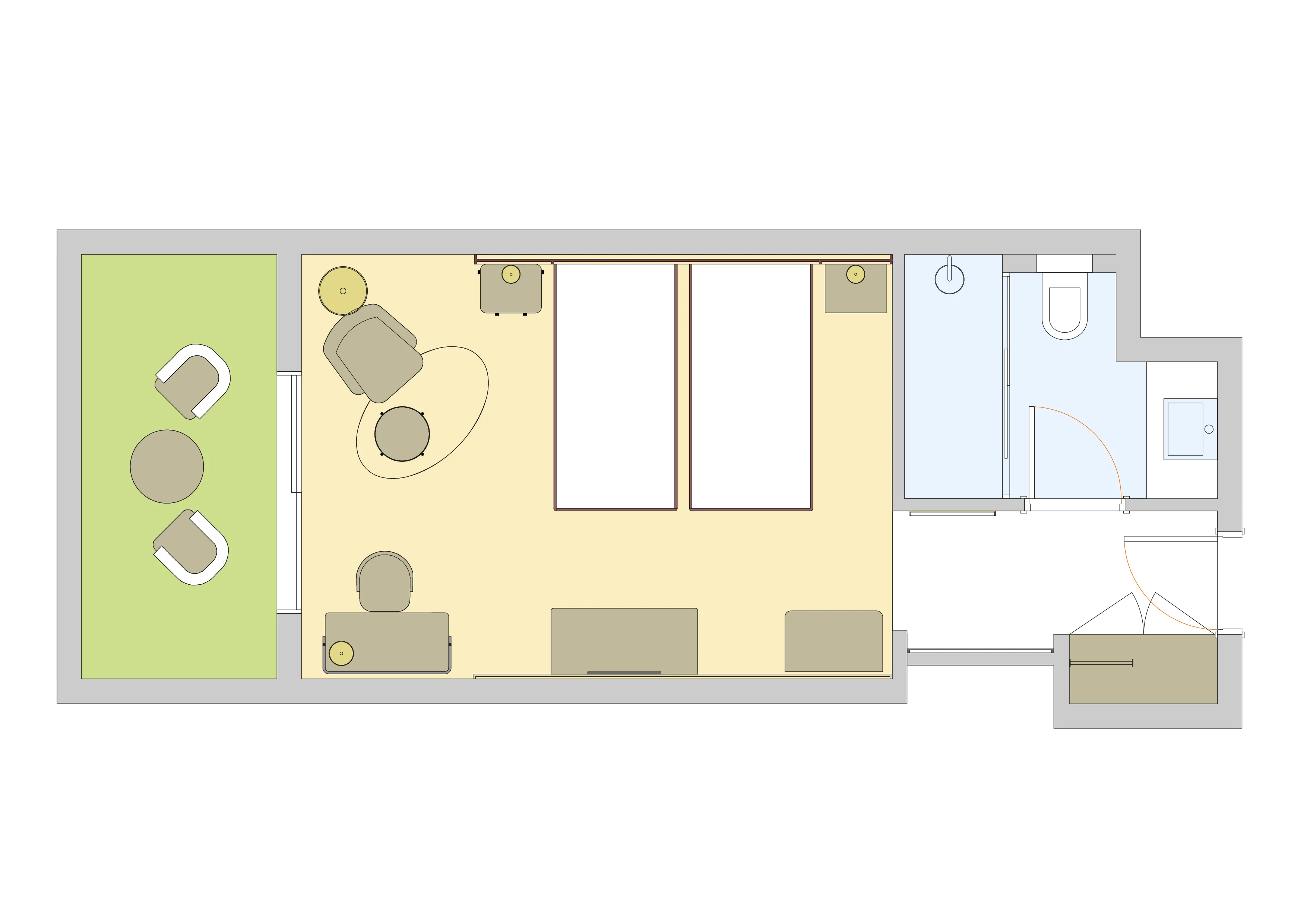 Superior Room Sea Side - ROOM PLAN