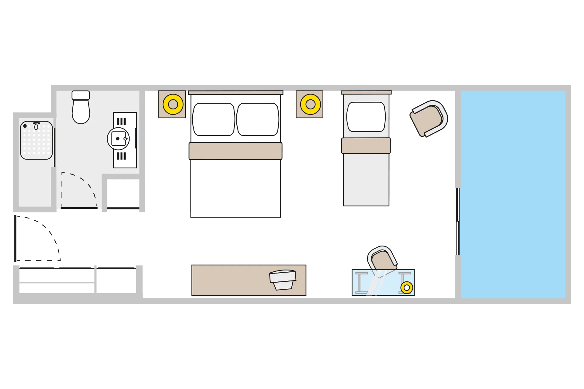 Deluxe Swim-Up Room - ROOM PLAN